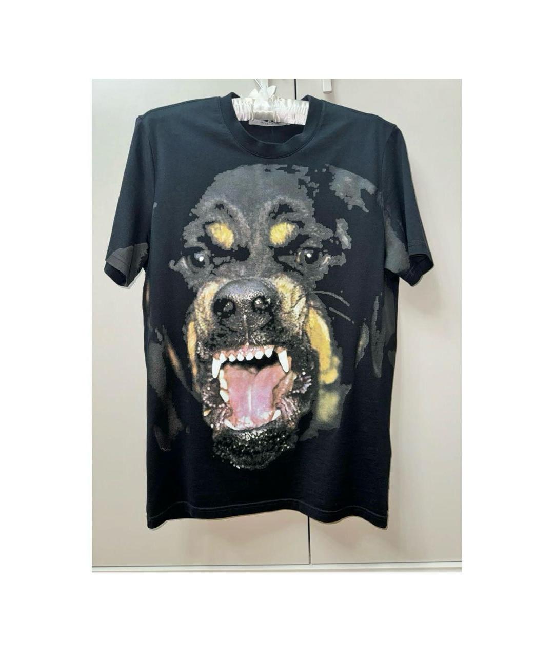 GIVENCHY Черная хлопковая футболка, фото 6