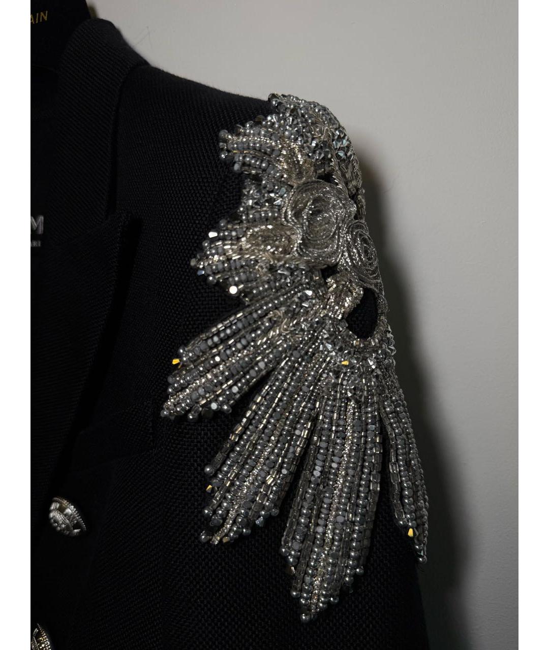 BALMAIN Черный вискозный жакет/пиджак, фото 4