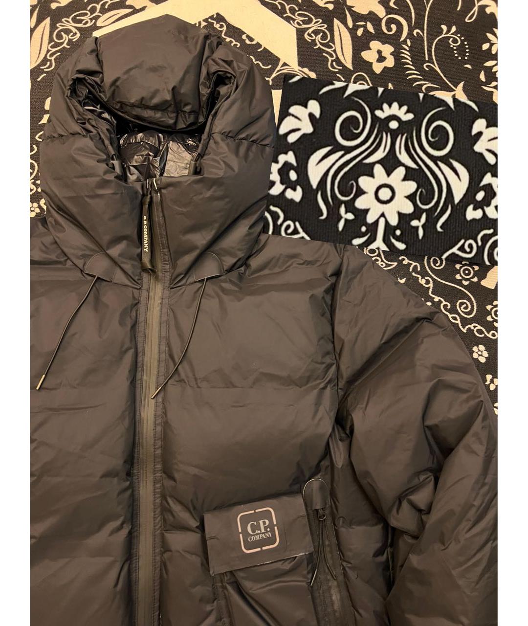 CP COMPANY Черный полиэстеровый пуховик, фото 2