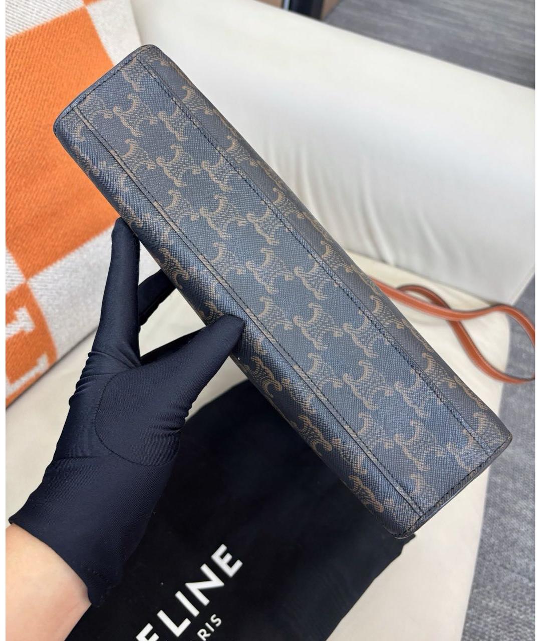 CELINE Коричневая сумка тоут, фото 6