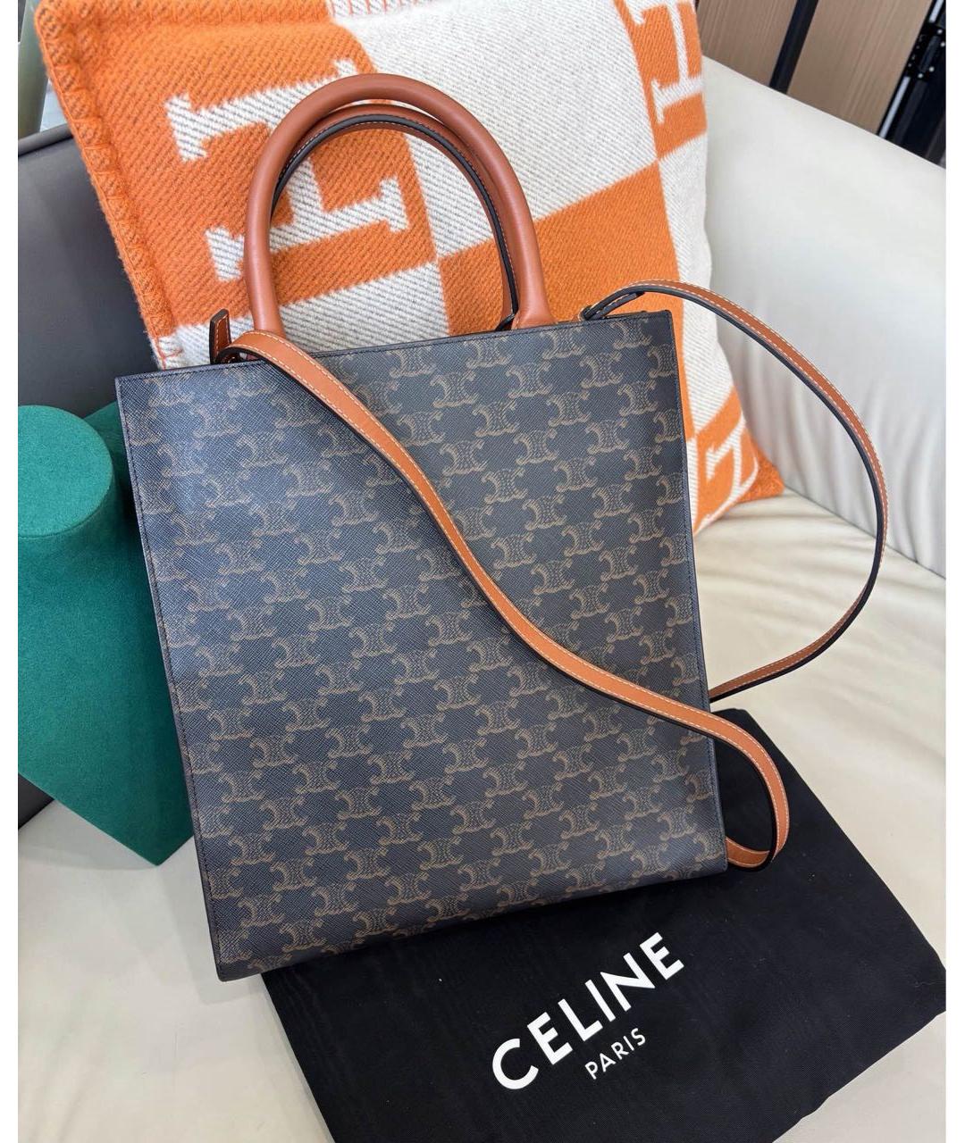 CELINE Коричневая сумка тоут, фото 3