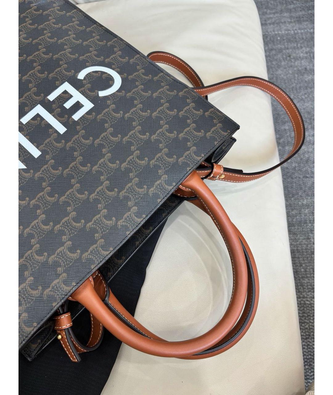 CELINE Коричневая сумка тоут, фото 5