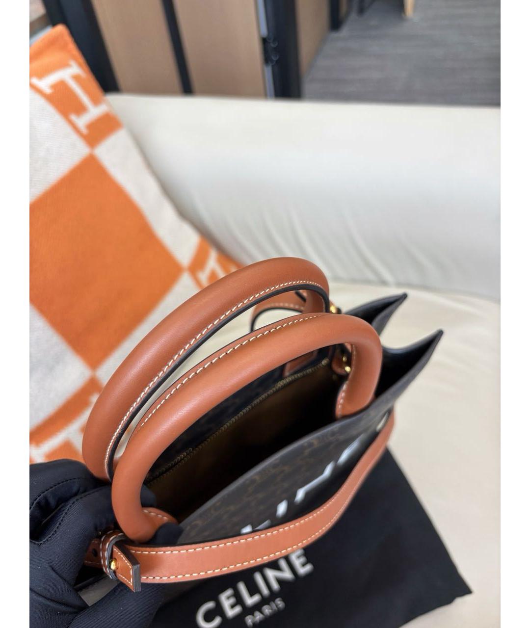 CELINE Коричневая сумка тоут, фото 7