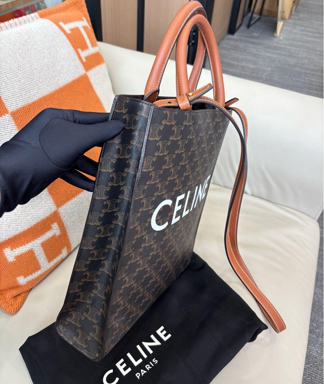 CELINE Коричневая сумка тоут, фото 4