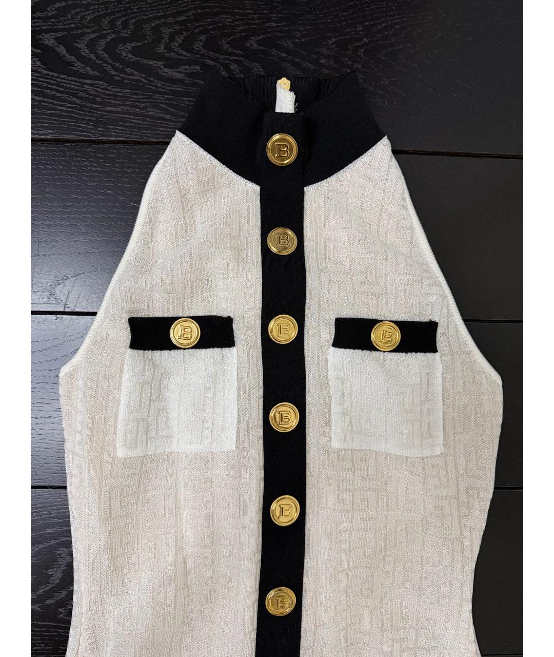 BALMAIN Бежевая вискозная майка, фото 4