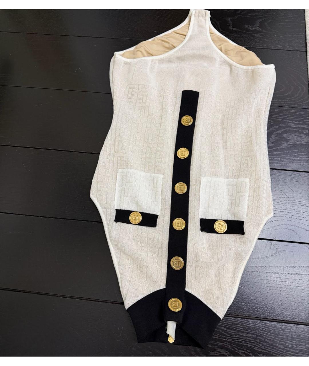 BALMAIN Бежевая вискозная майка, фото 5