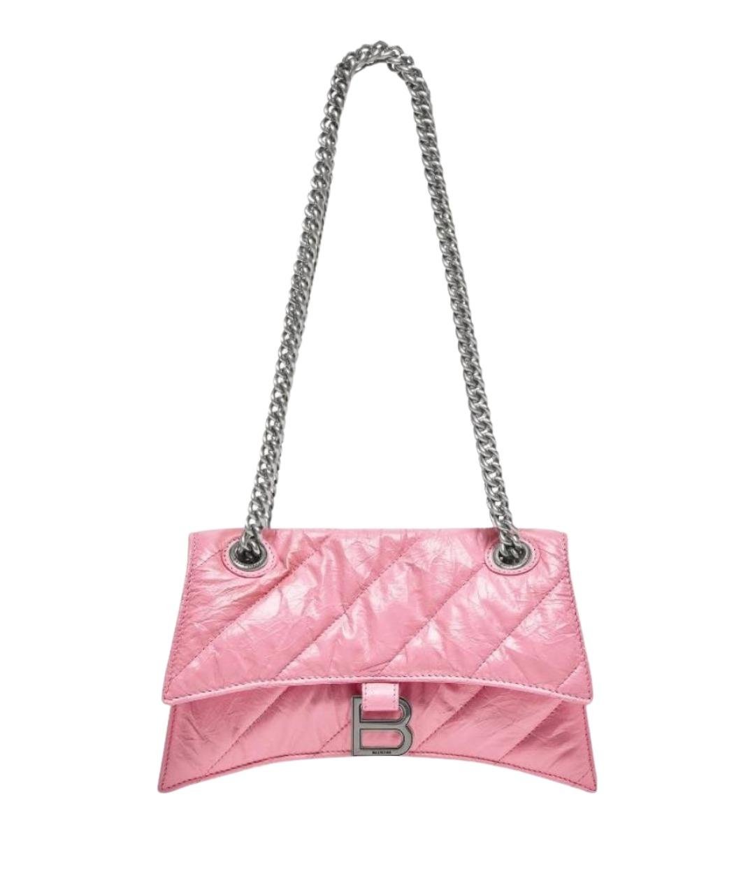 BALENCIAGA Розовая кожаная сумка через плечо, фото 1