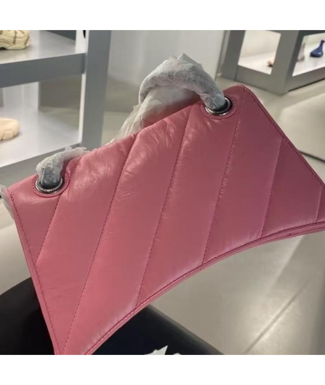 BALENCIAGA Розовая кожаная сумка через плечо, фото 3