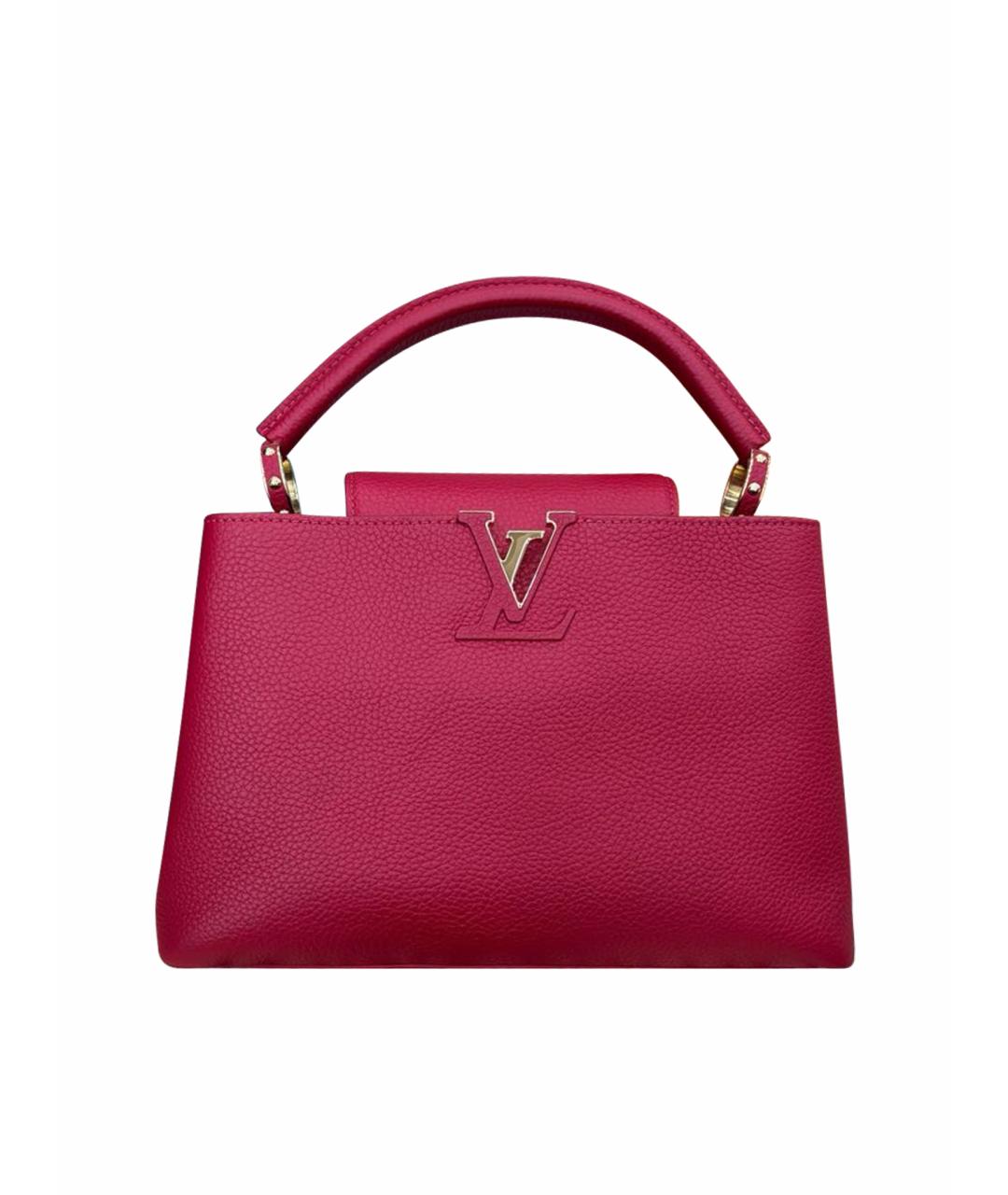 LOUIS VUITTON Красная кожаная сумка с короткими ручками, фото 1