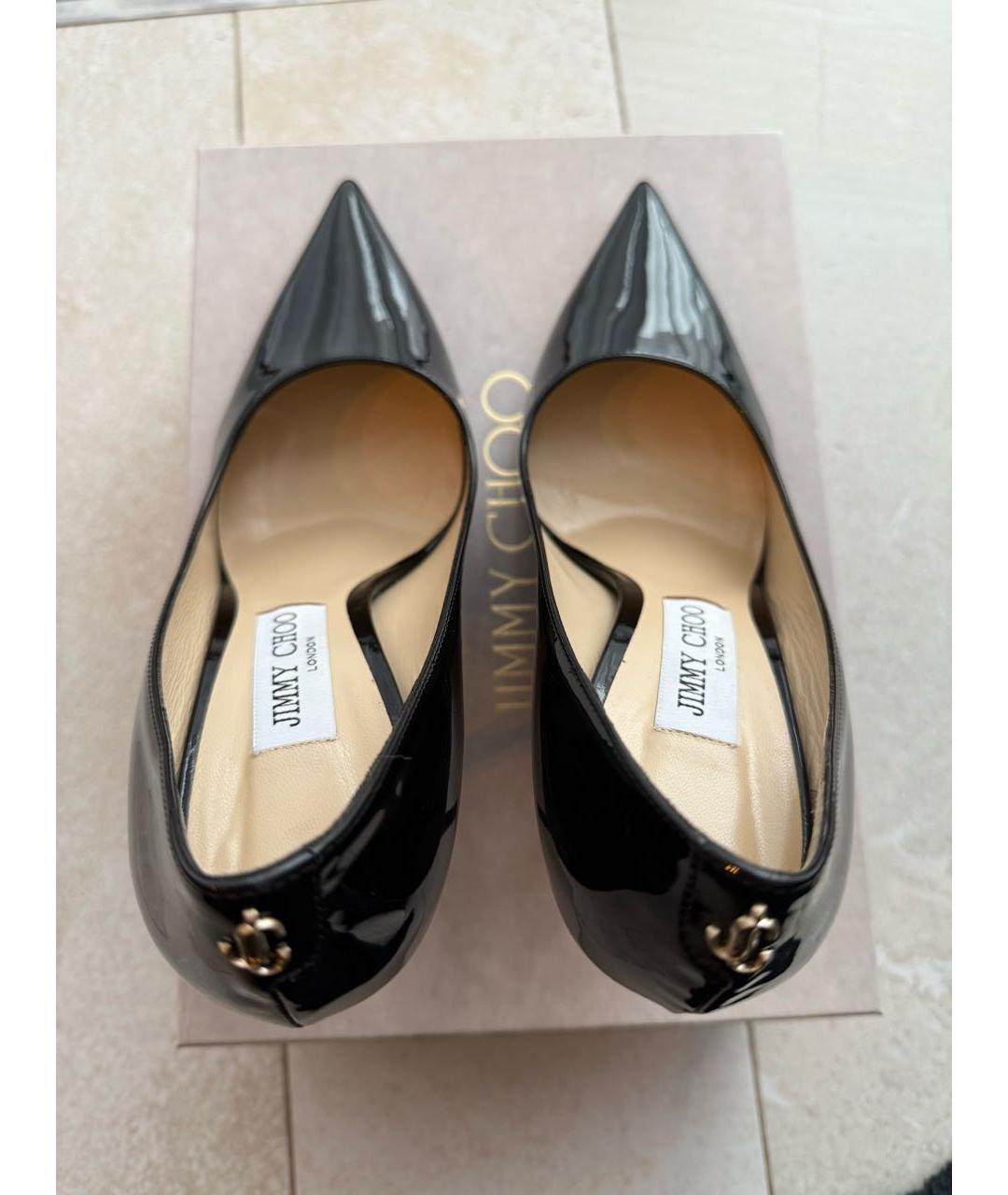 JIMMY CHOO Черные туфли из лакированной кожи, фото 3