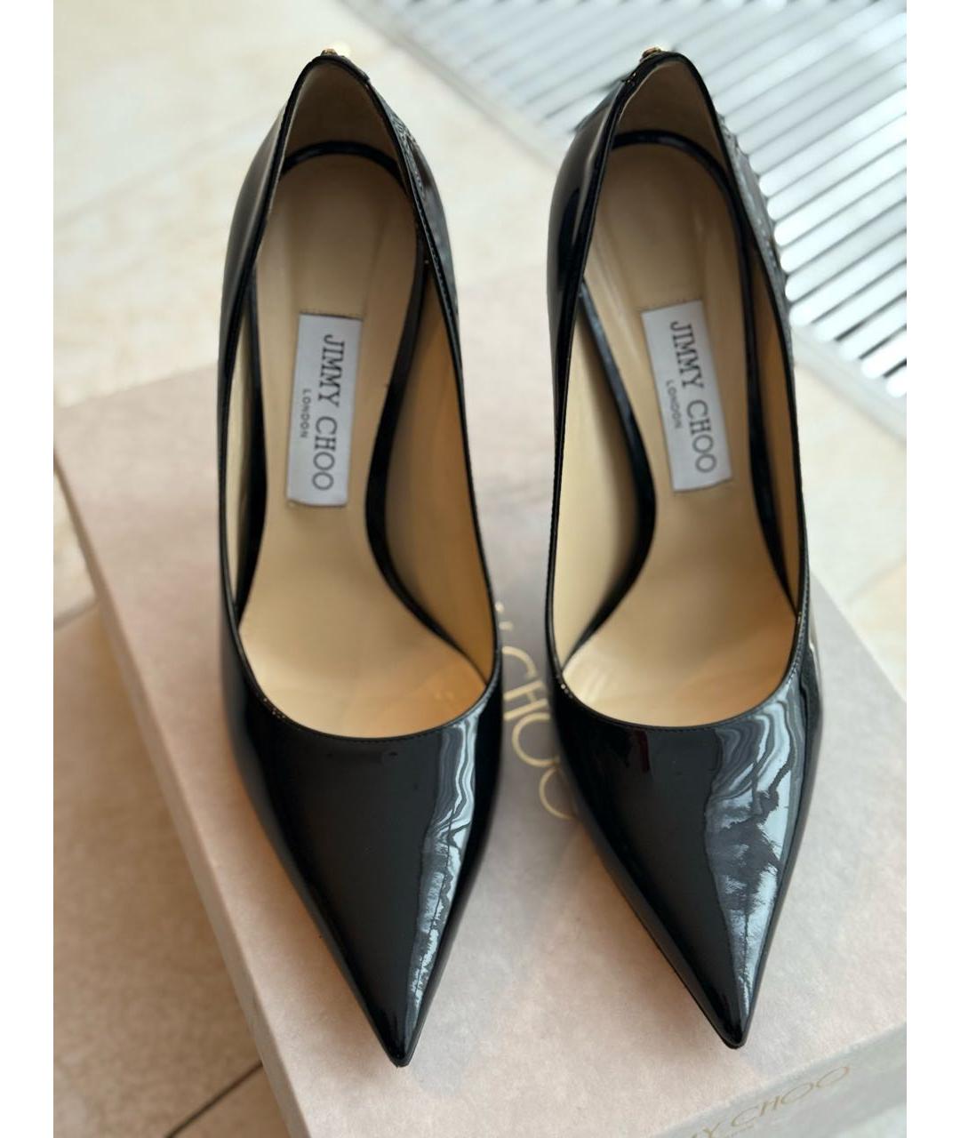 JIMMY CHOO Черные туфли из лакированной кожи, фото 2