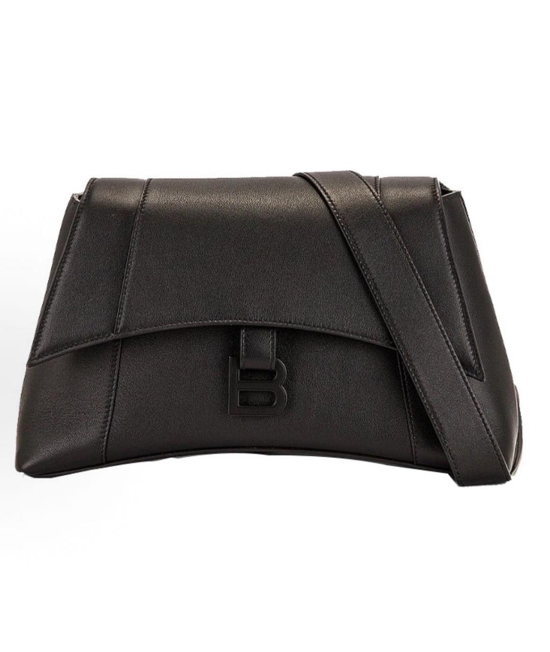 BALENCIAGA Черная кожаная сумка через плечо, фото 4