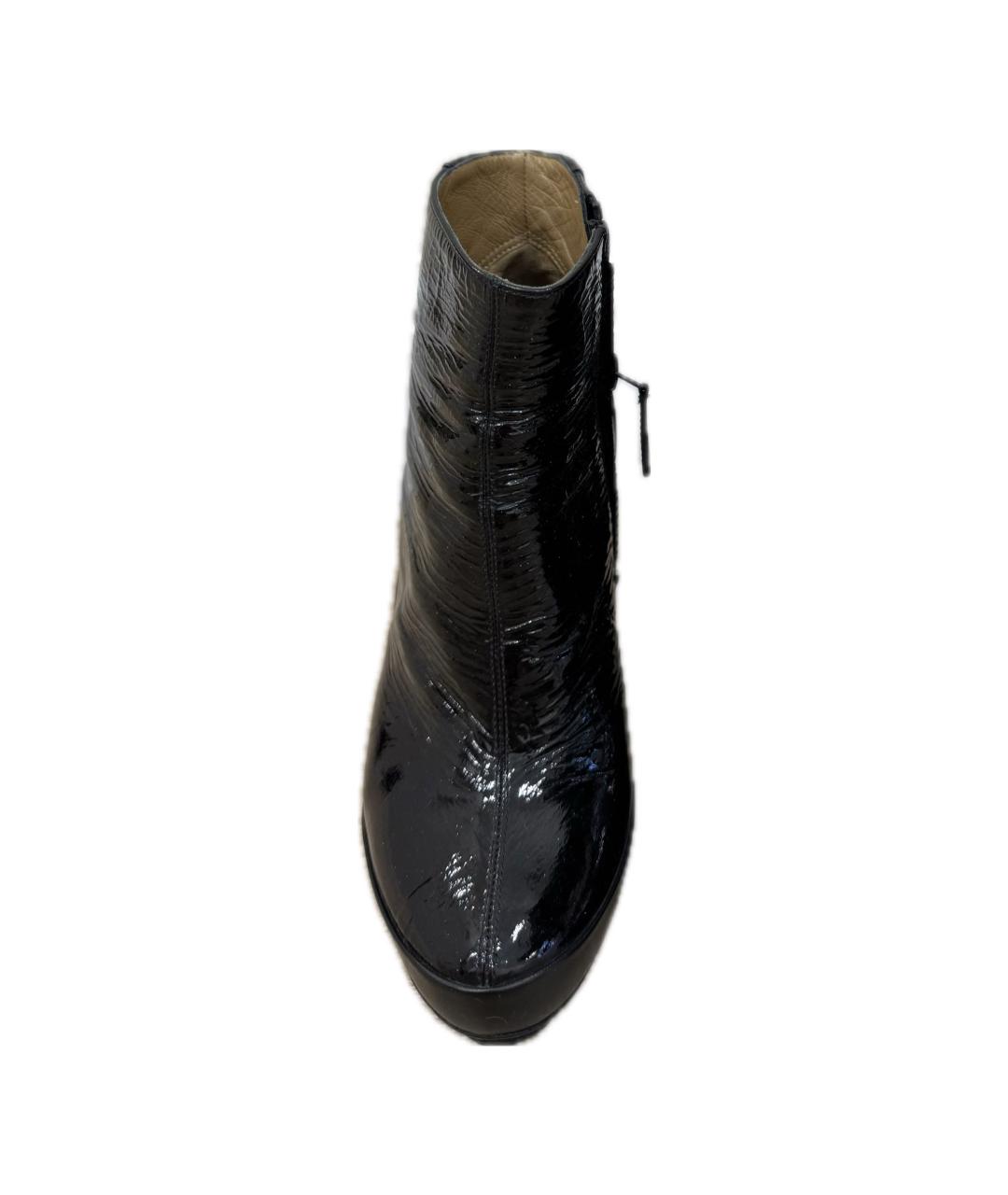 BALENCIAGA Черные ботильоны из лакированной кожи, фото 2