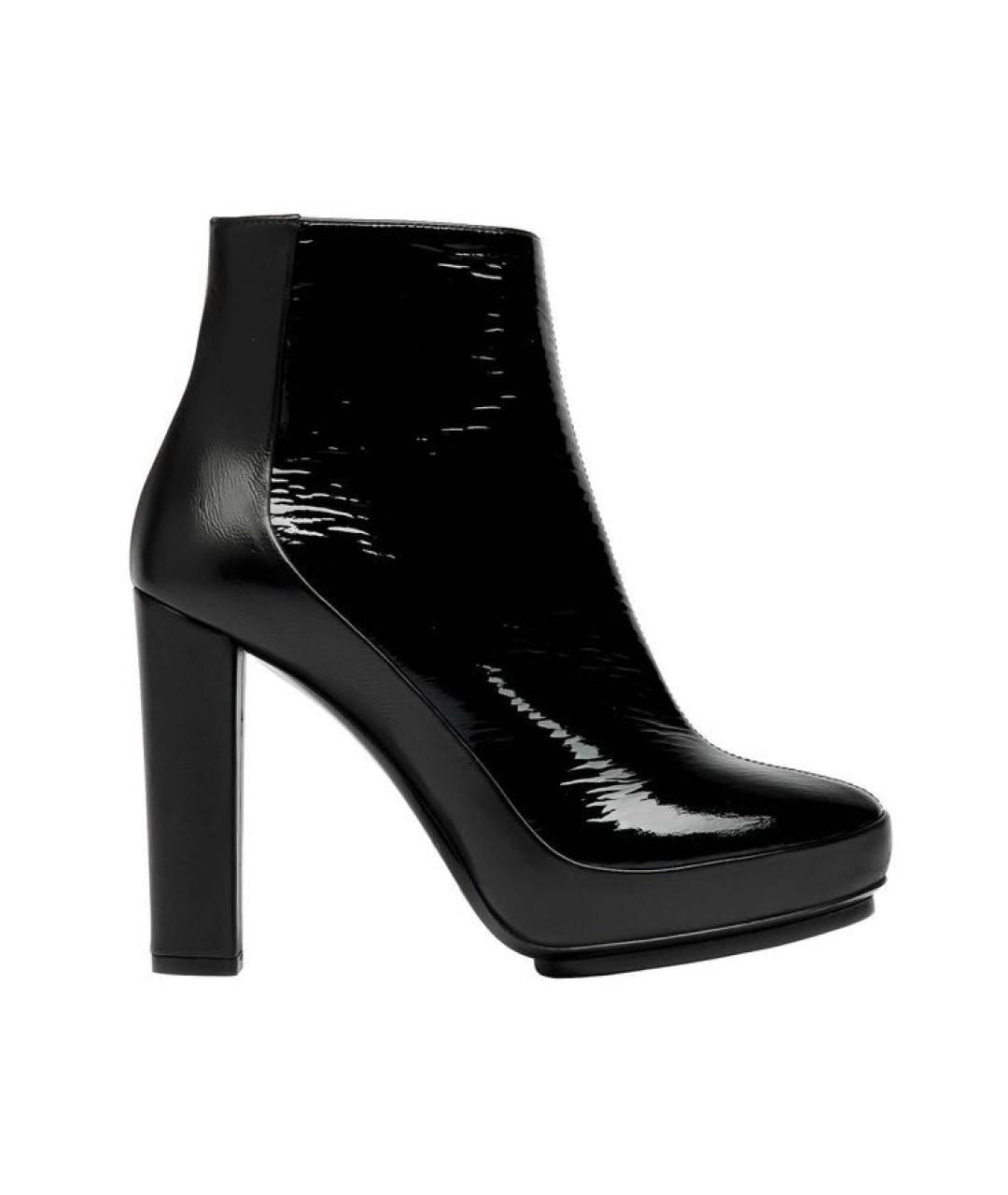 BALENCIAGA Черные ботильоны из лакированной кожи, фото 1