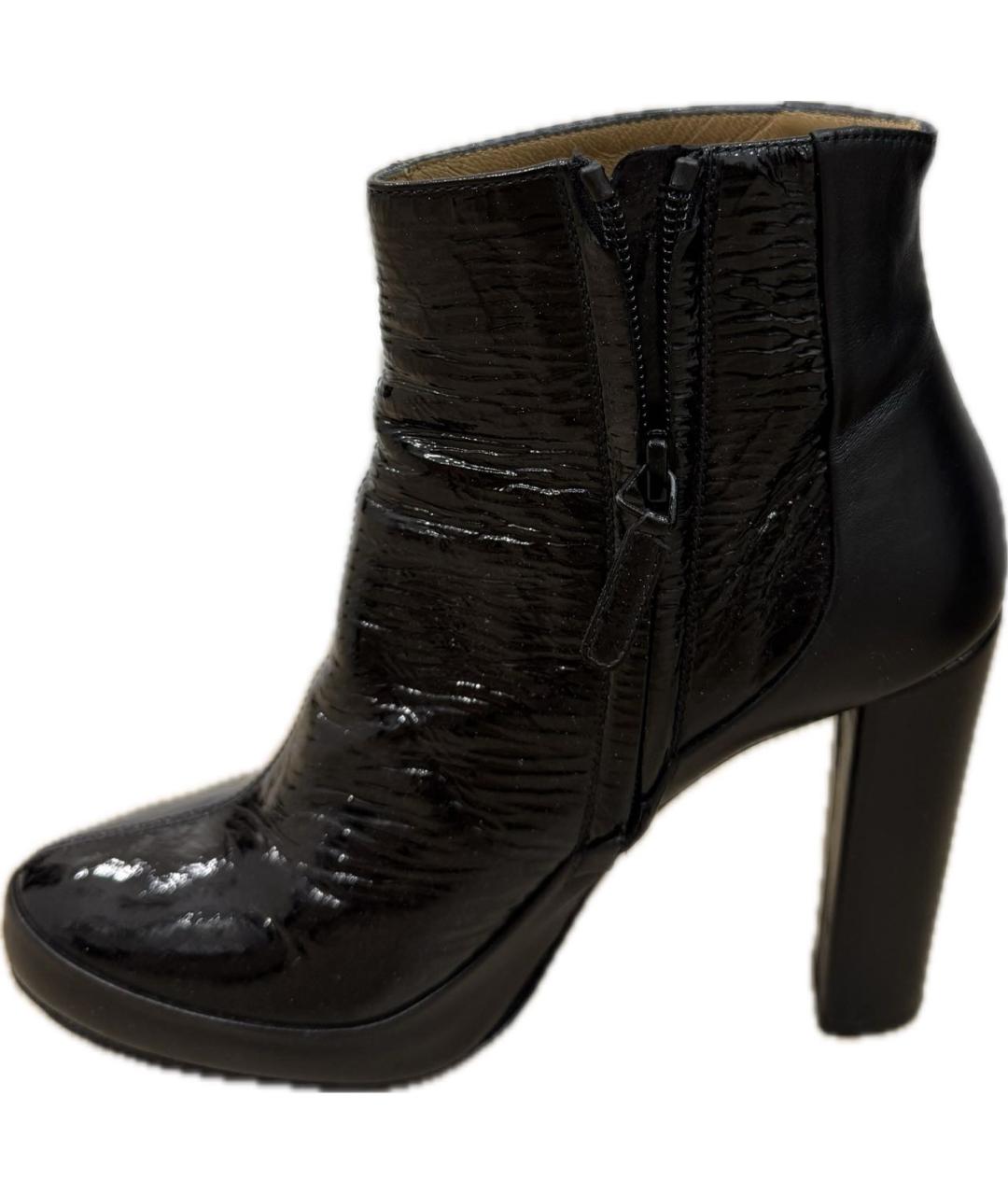 BALENCIAGA Черные ботильоны из лакированной кожи, фото 4