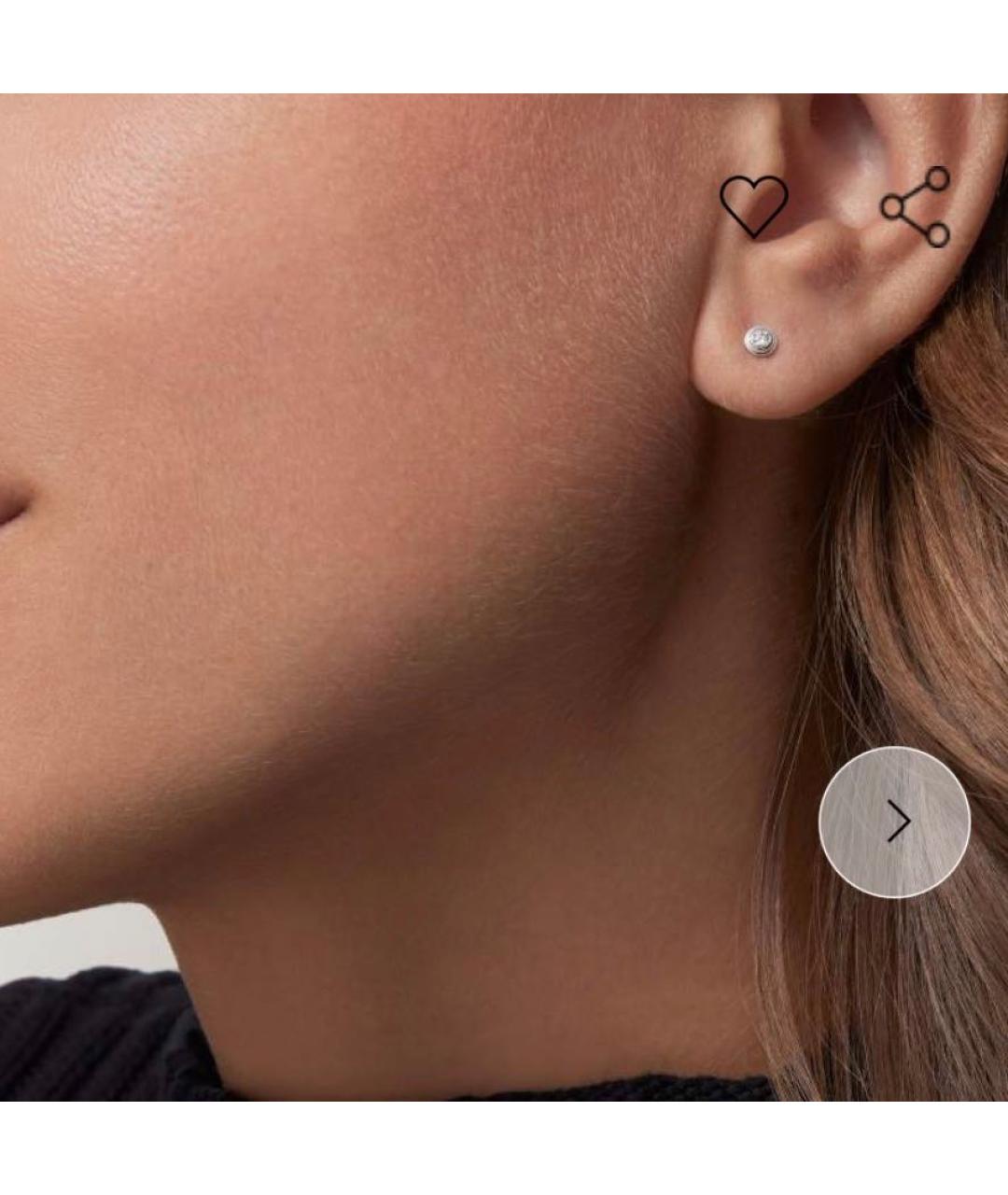 CARTIER Белые серьги из белого золота, фото 7