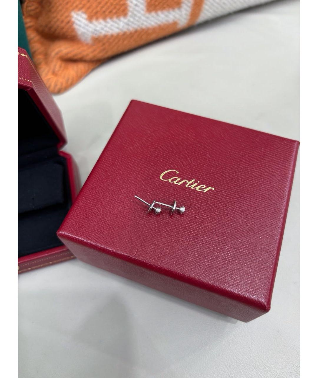 CARTIER Белые серьги из белого золота, фото 5