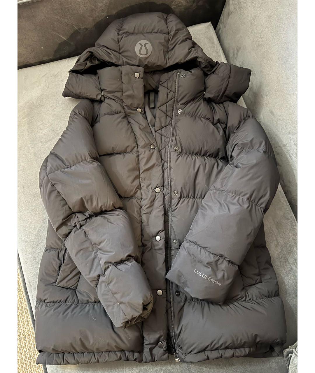 Lululemon Черный полиэстеровый пуховик, фото 5