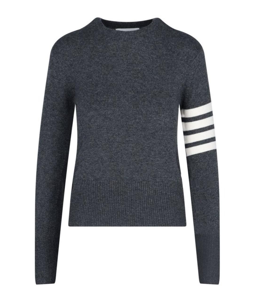 THOM BROWNE Серый кашемировый джемпер / свитер, фото 1