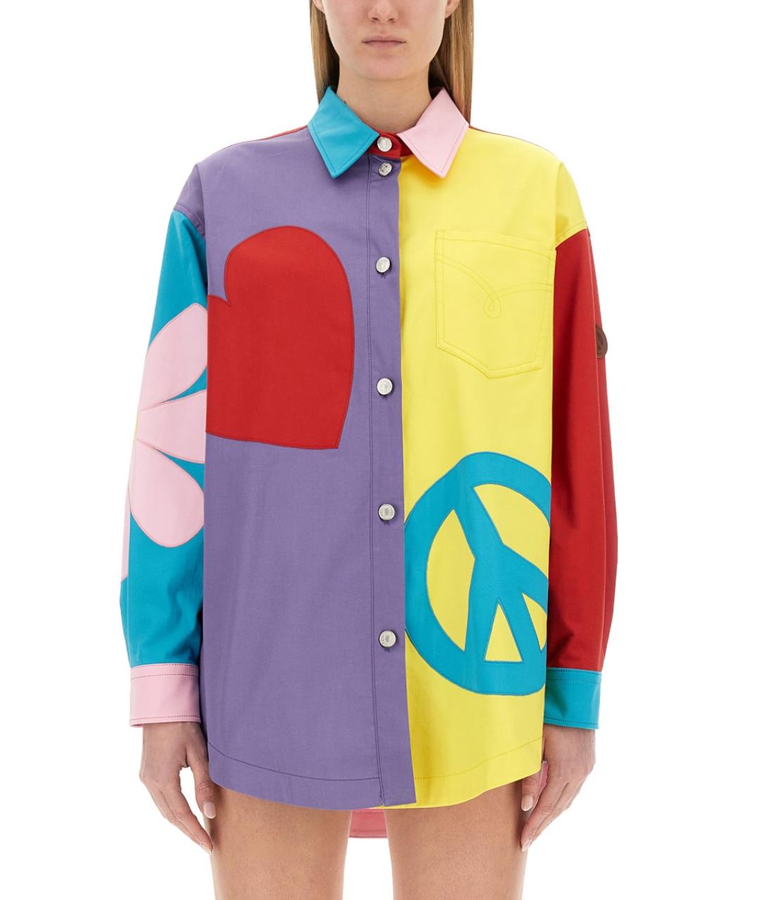 MOSCHINO JEANS Мульти хлопковая рубашка, фото 2