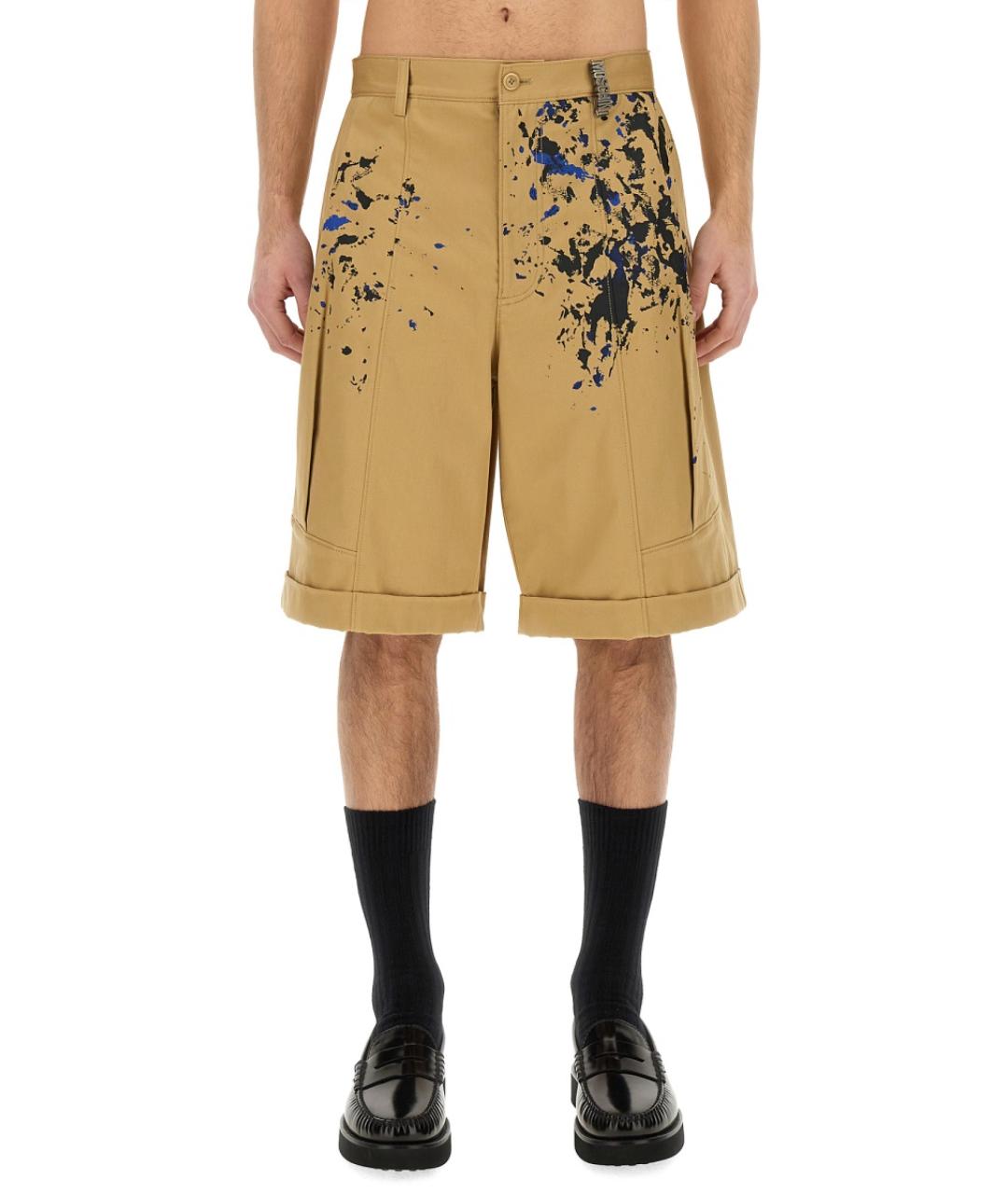 MOSCHINO Бежевые полиэстеровые шорты, фото 5