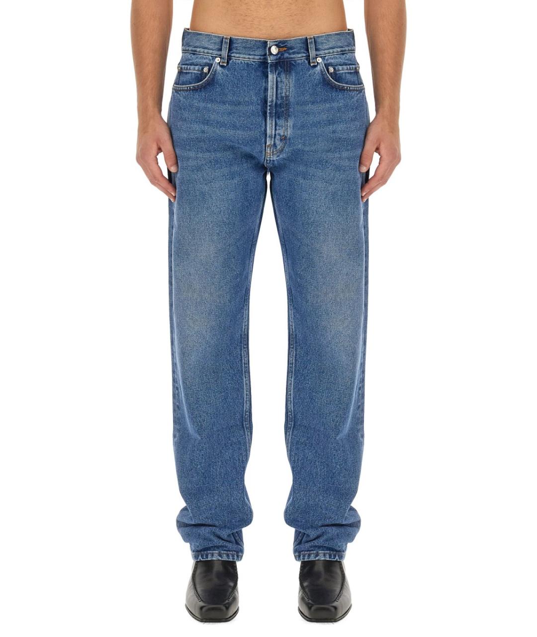 SEFR Синие хлопковые прямые джинсы, фото 2