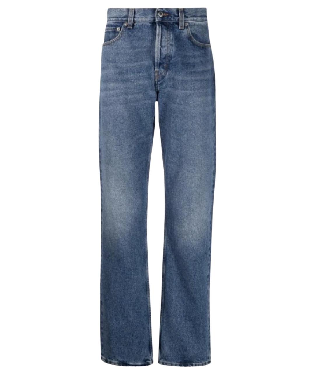 SEFR Синие хлопковые прямые джинсы, фото 1