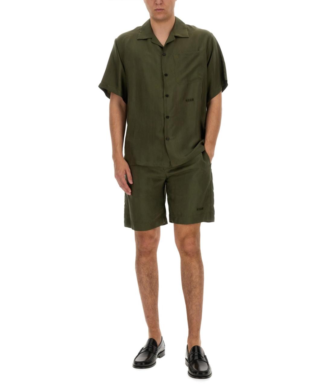 MSGM Зеленые шорты, фото 2