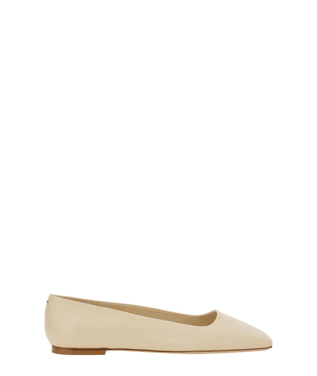 AEYDE Белые кожаные балетки, фото 1