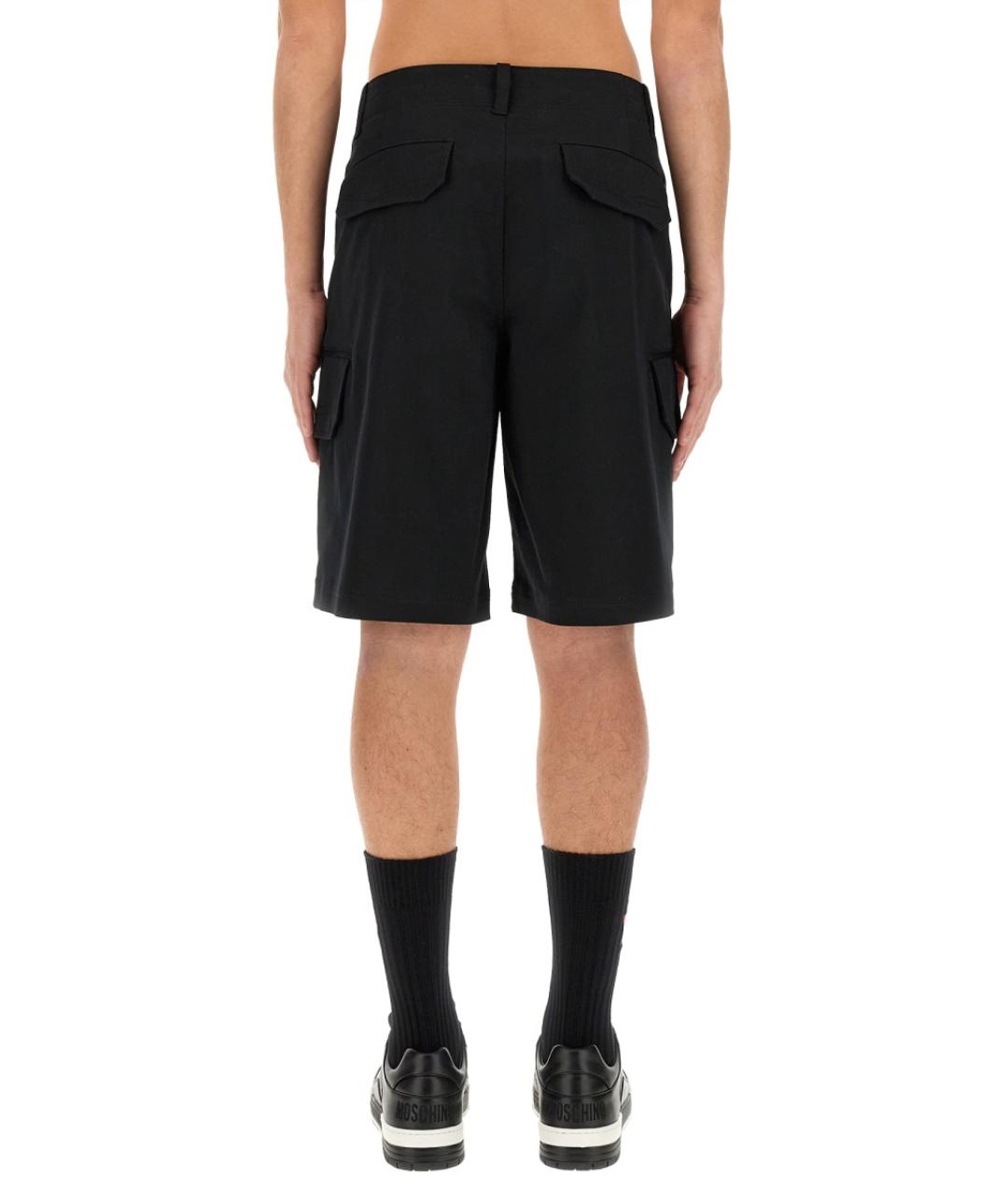 MOSCHINO Черные хлопковые шорты, фото 5