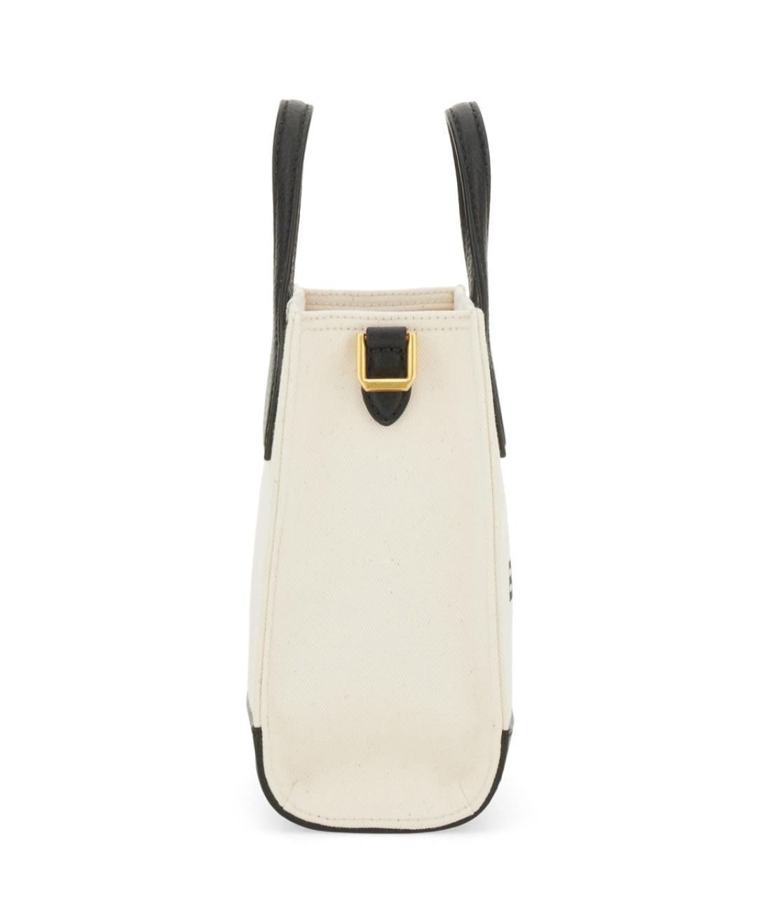 BALLY Белая хлопковая сумка тоут, фото 4