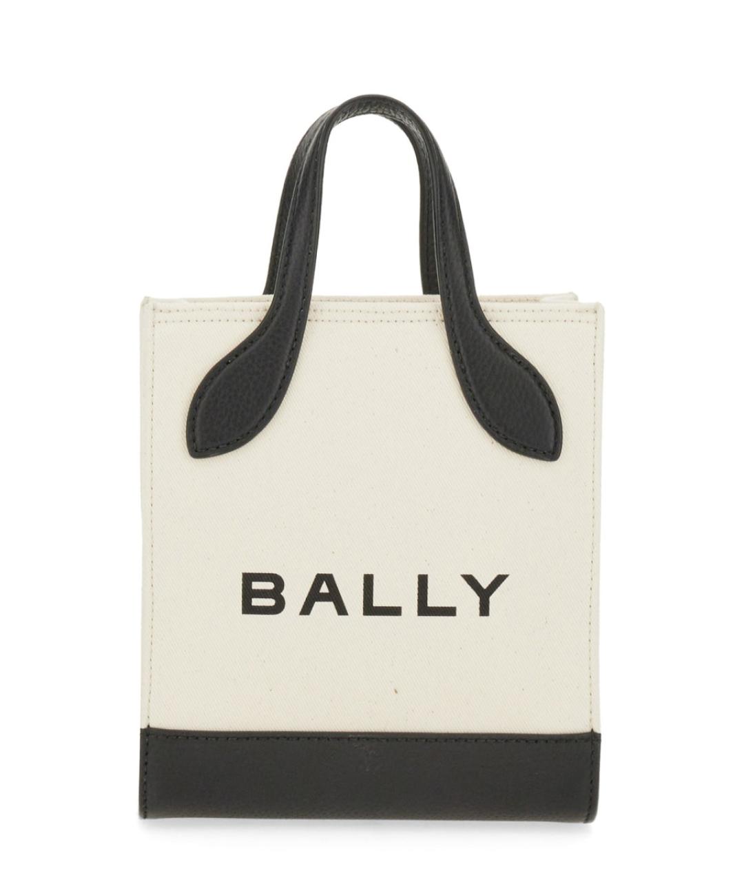 BALLY Белая хлопковая сумка тоут, фото 1