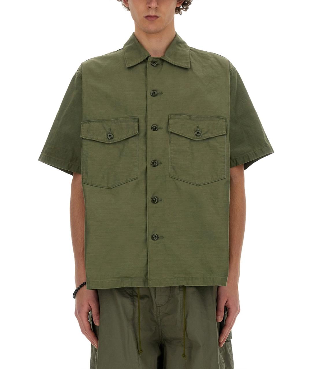 NEEDLES Зеленая хлопковая кэжуал рубашка, фото 5