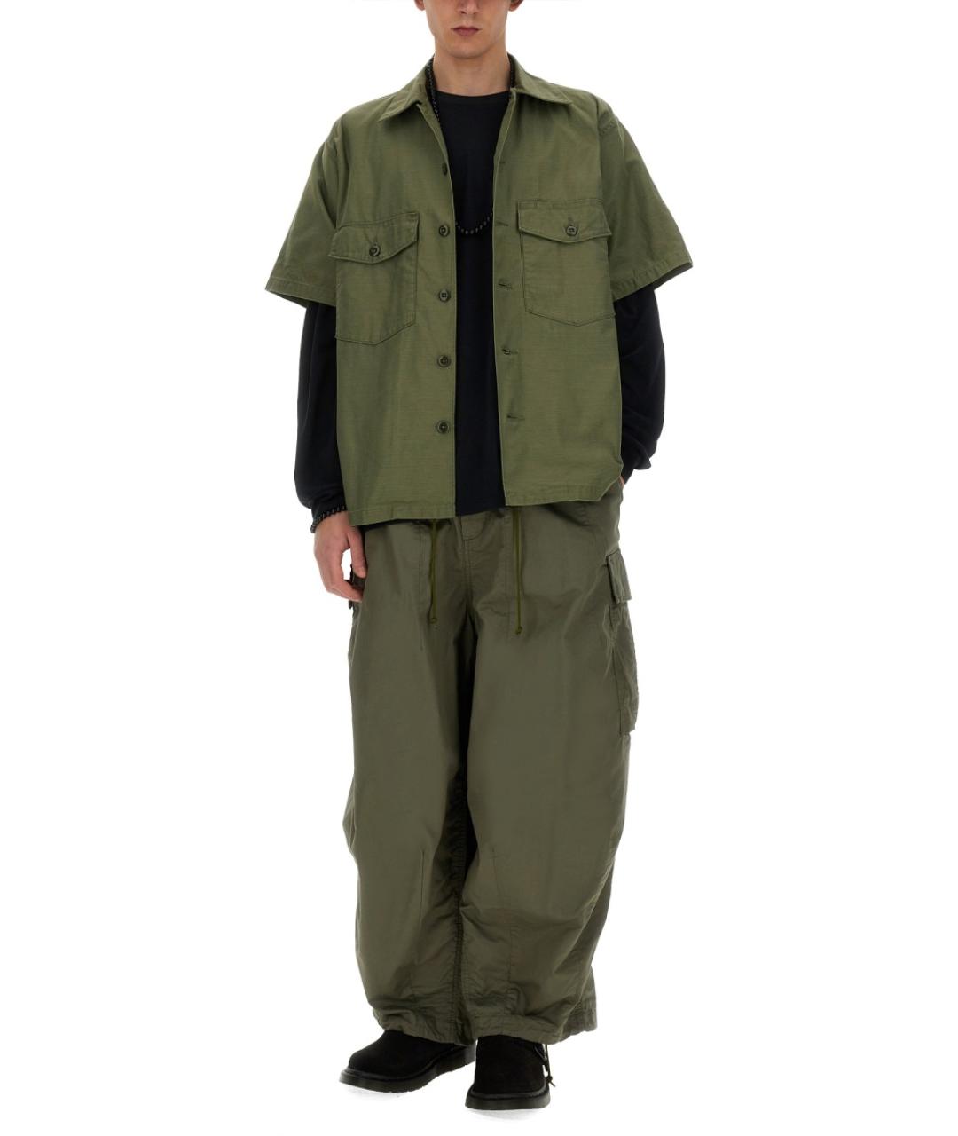 NEEDLES Зеленая хлопковая кэжуал рубашка, фото 2