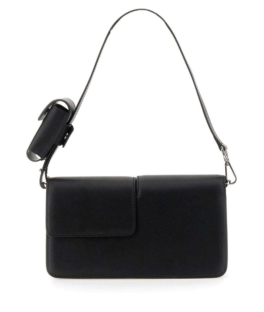 MSGM Черная кожаная сумка через плечо, фото 2