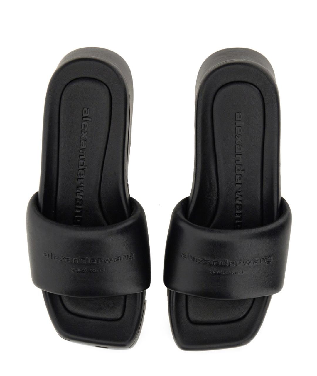 ALEXANDER WANG Черные кожаные босоножки, фото 2