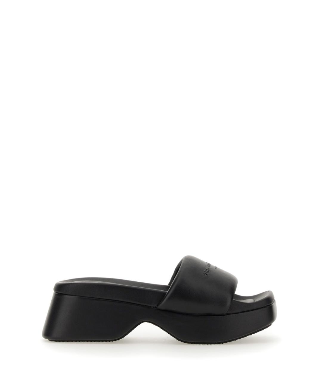 ALEXANDER WANG Черные кожаные босоножки, фото 1