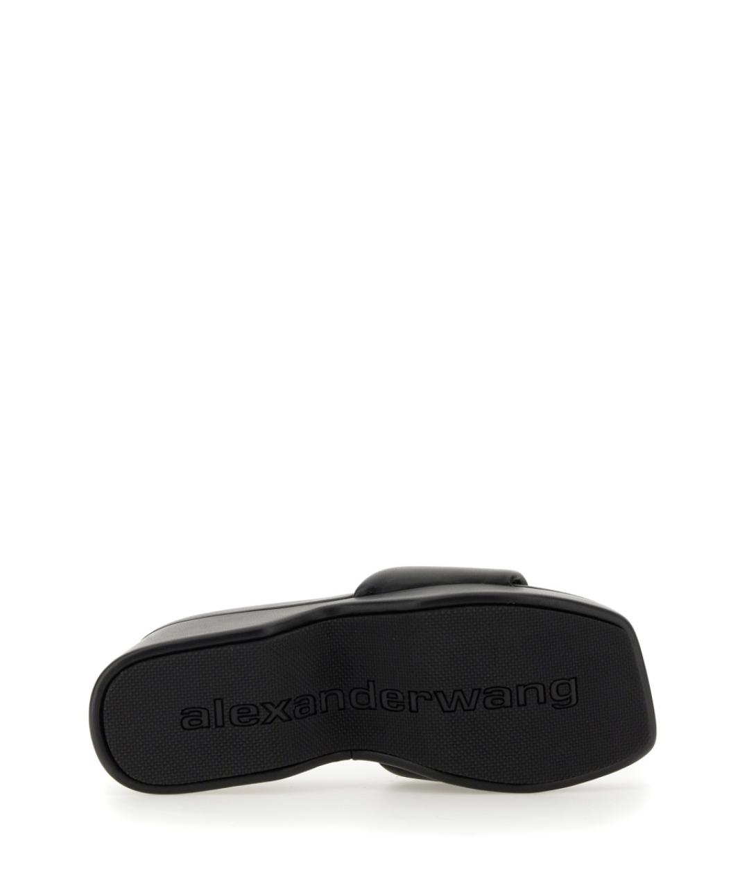 ALEXANDER WANG Черные кожаные босоножки, фото 6