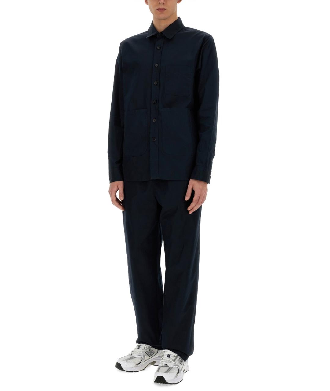 ASPESI Темно-синяя хлопковая кэжуал рубашка, фото 2