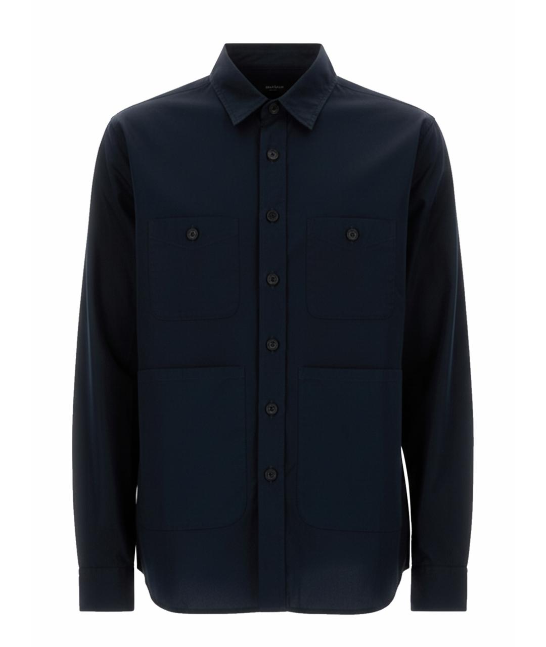 ASPESI Темно-синяя хлопковая кэжуал рубашка, фото 1