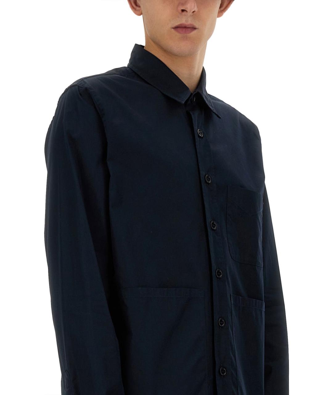 ASPESI Темно-синяя хлопковая кэжуал рубашка, фото 4