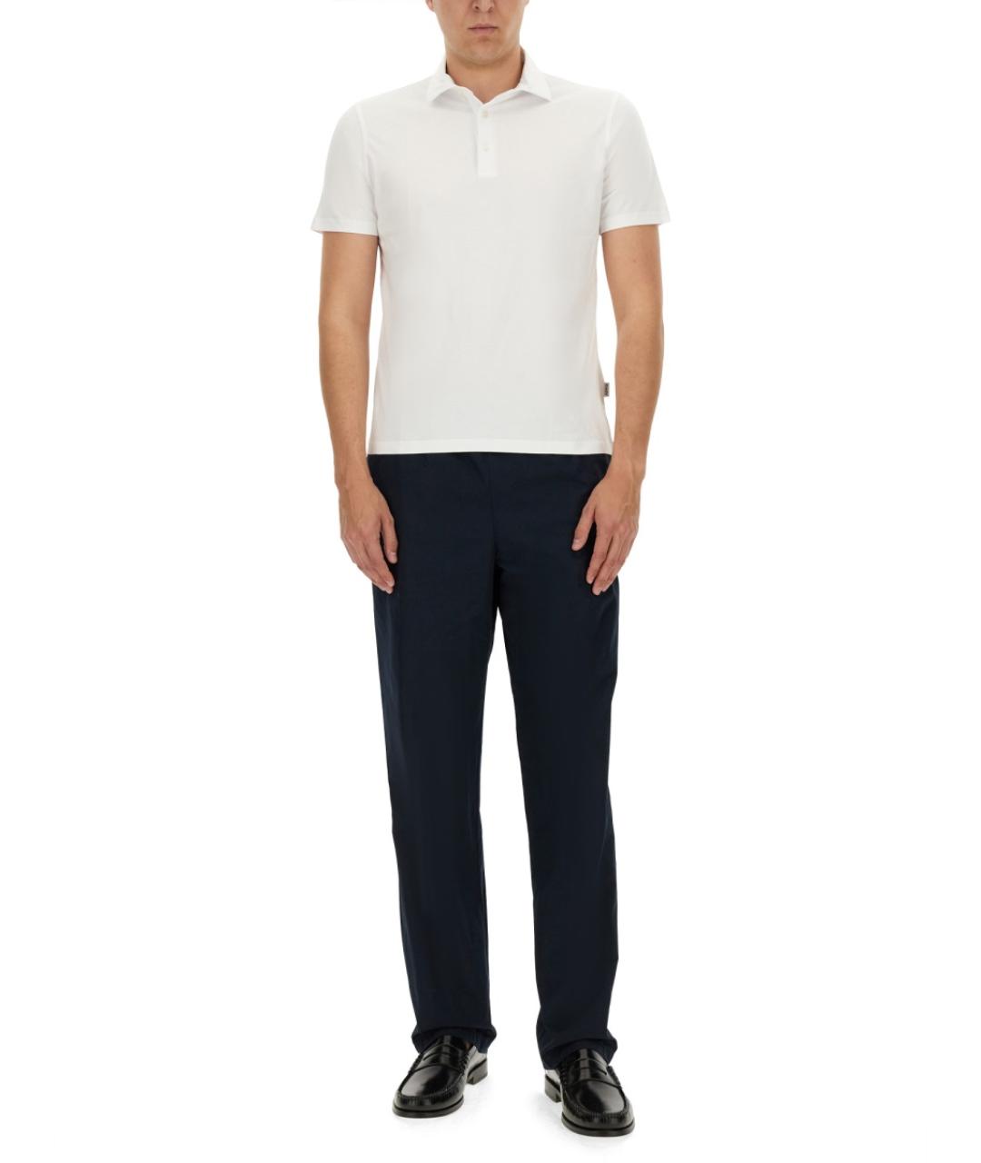 ASPESI Белое хлопковое поло с коротким рукавом, фото 2