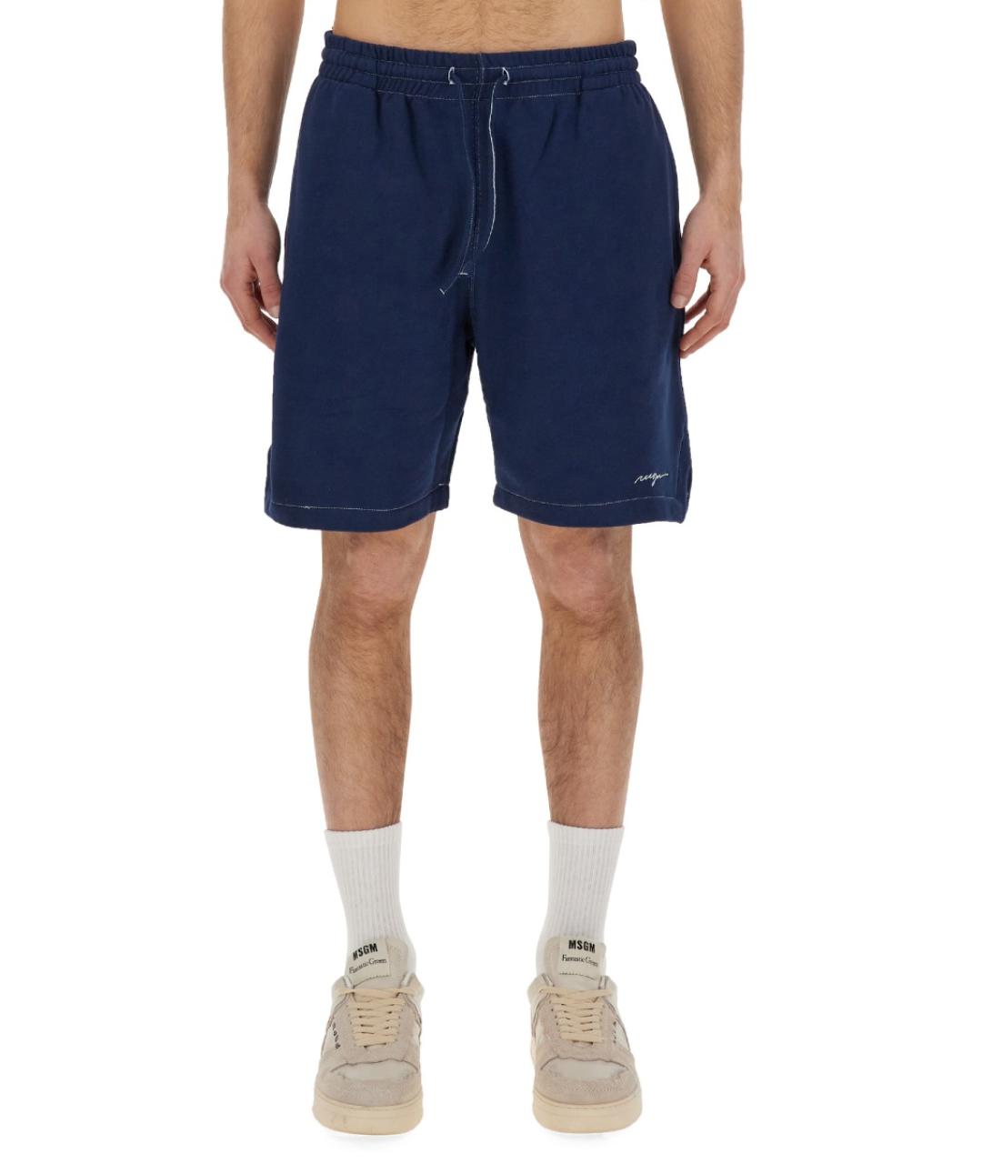 MSGM Синие хлопковые шорты, фото 5