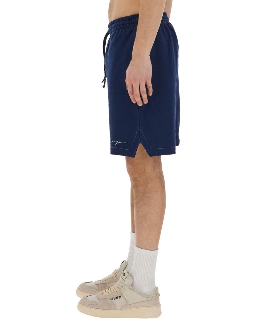 MSGM Синие хлопковые шорты, фото 4