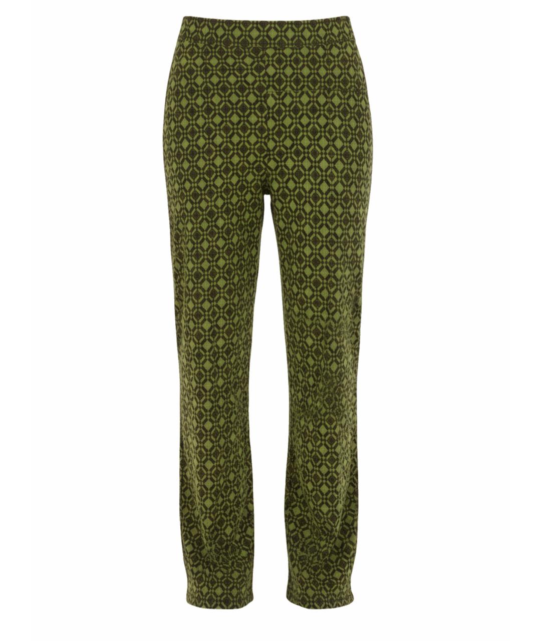 WALES BONNER Зеленые хлопковые повседневные брюки, фото 1