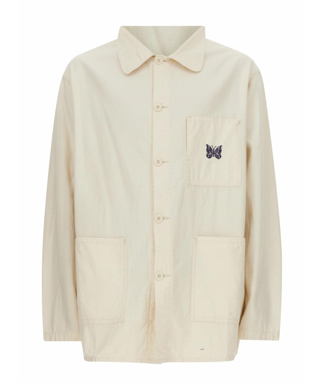 NEEDLES Белая хлопковая кэжуал рубашка, фото 1