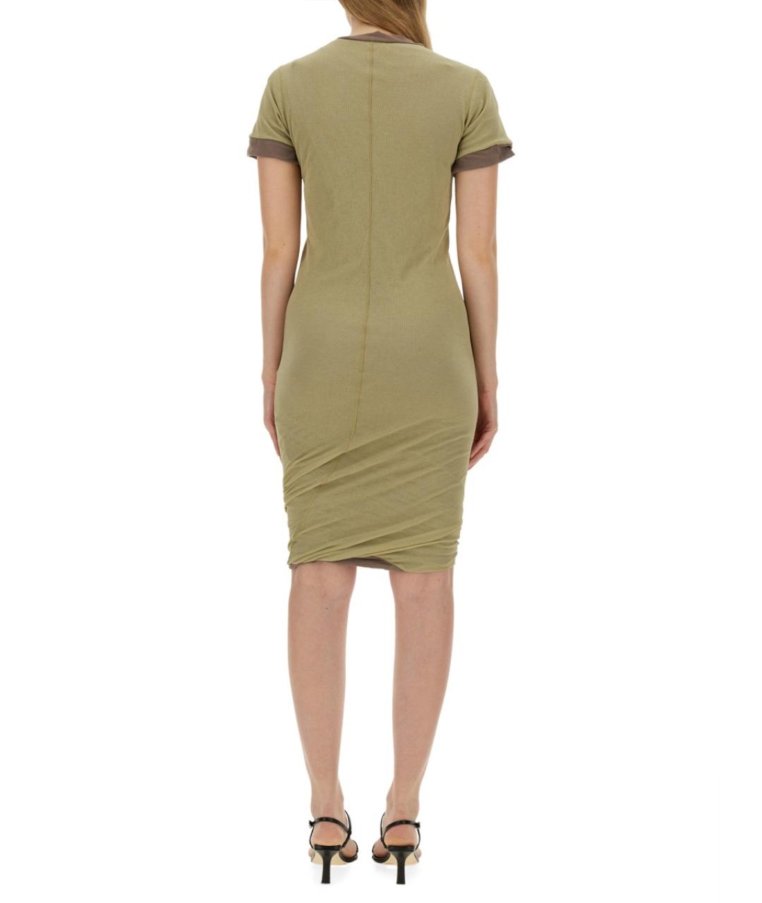 SPORTMAX Зеленые хлопковое повседневное платье, фото 2