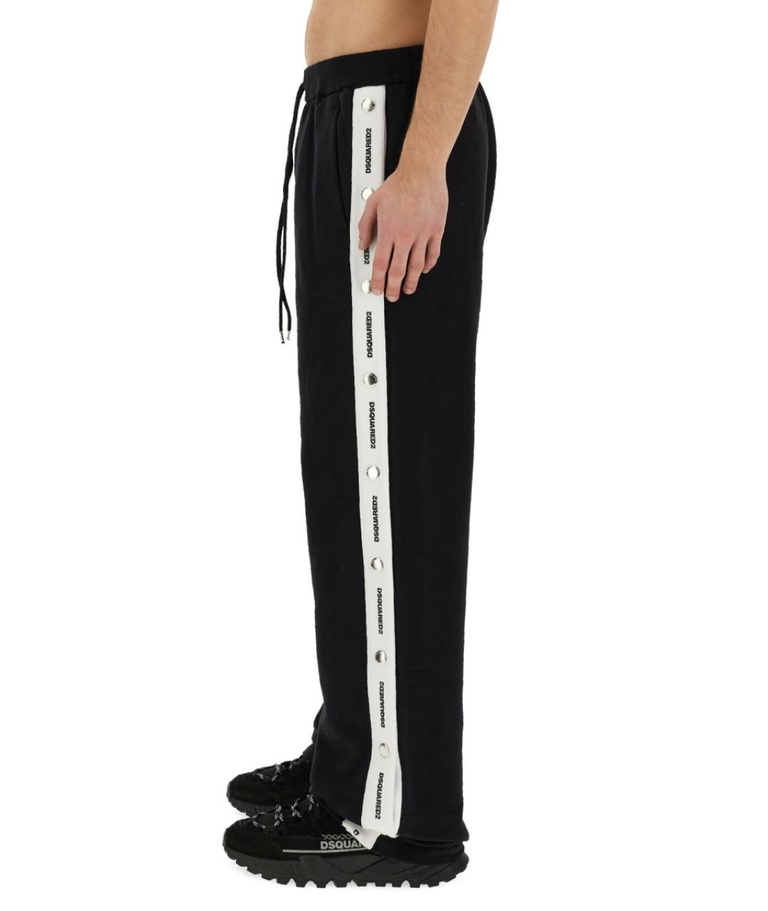 DSQUARED2 Черные хлопковые повседневные брюки, фото 4