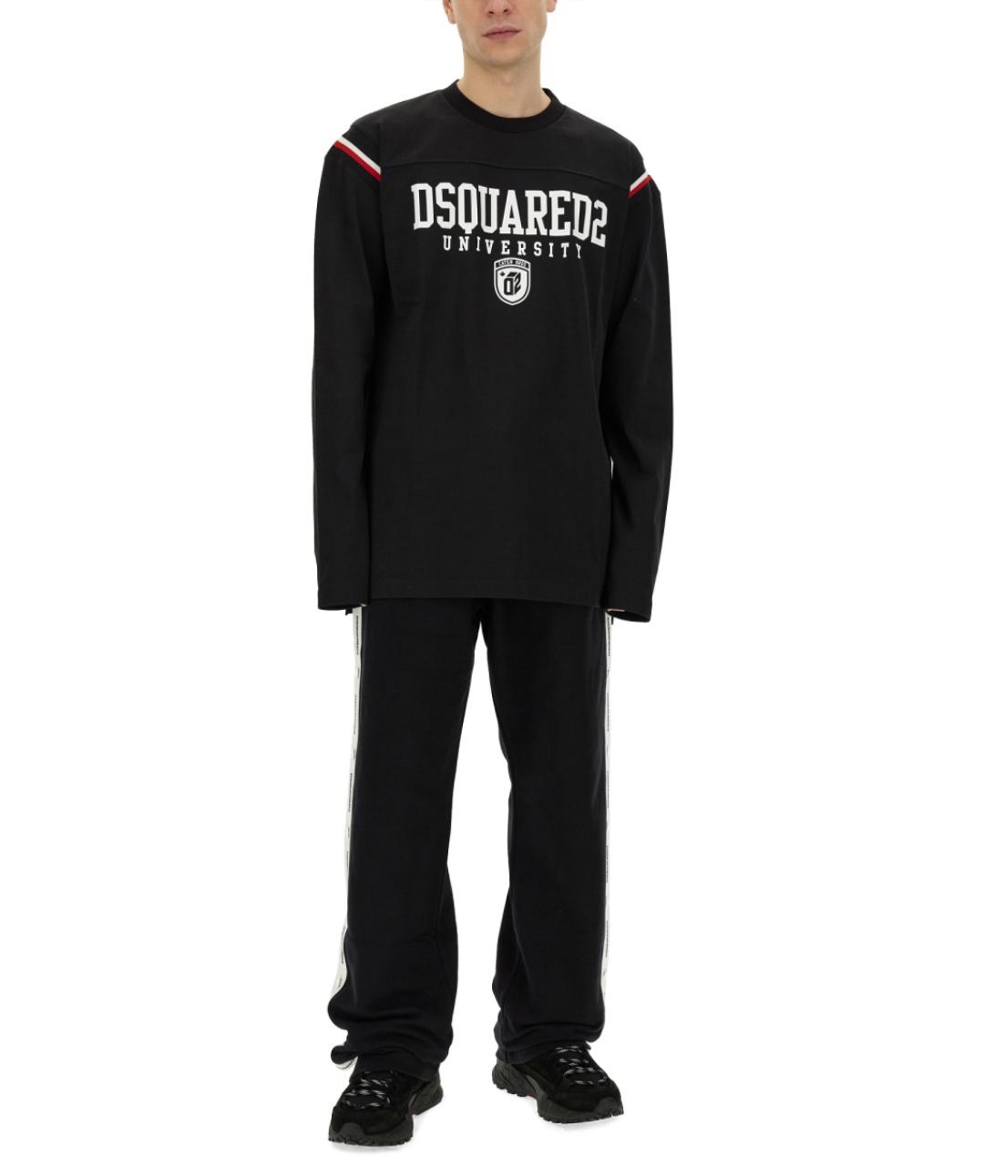 DSQUARED2 Черные хлопковые повседневные брюки, фото 5