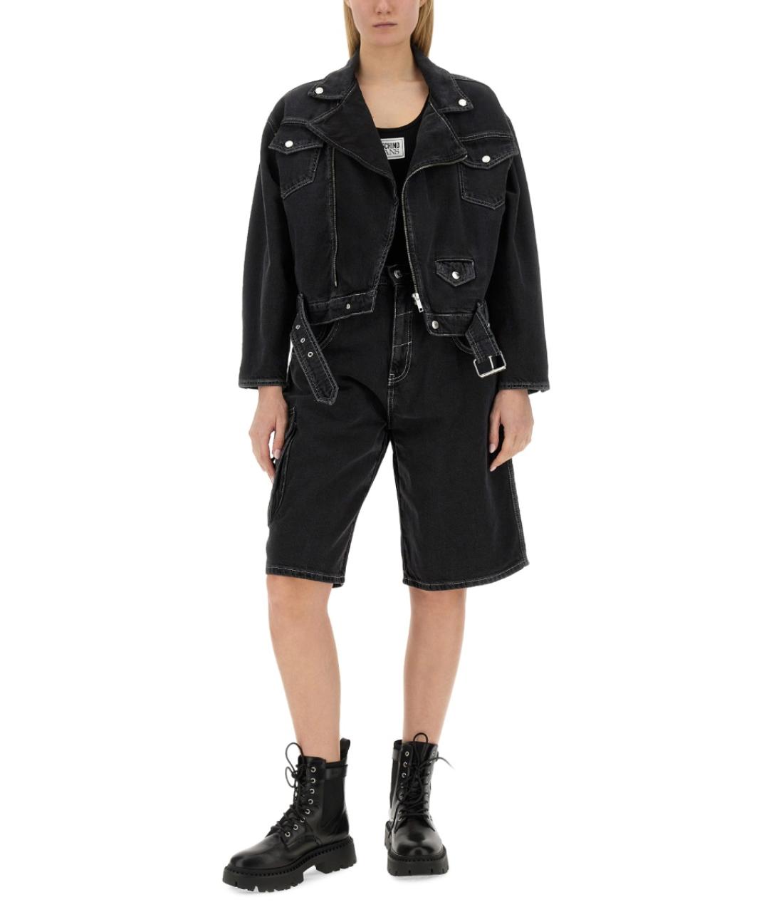 MOSCHINO JEANS Черная деним куртка, фото 2